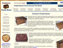 Tablet Screenshot of pandoraspuzzleboxes.com